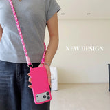 Hand-Woven Crossbody Long Lanyard Phone Case For Iphone