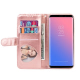 Fashion Glitter Wallet Card Slots Flip Leather Case for Samsung