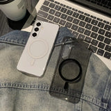 Slim Transparent Magnetic PC Phone Case For Samsung