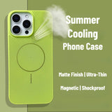 Summer Cooling Hollow-Mesh Magnetic Shockproof Phone Case for iPhone