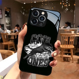 Vintage Street Style Panther Letter Pattern Case for iPhone