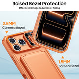Sliding Window Card Wallet Shockproof Case for iPhone
