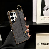 Premium Slim Electroplated Wrist Strap Case for Samsung