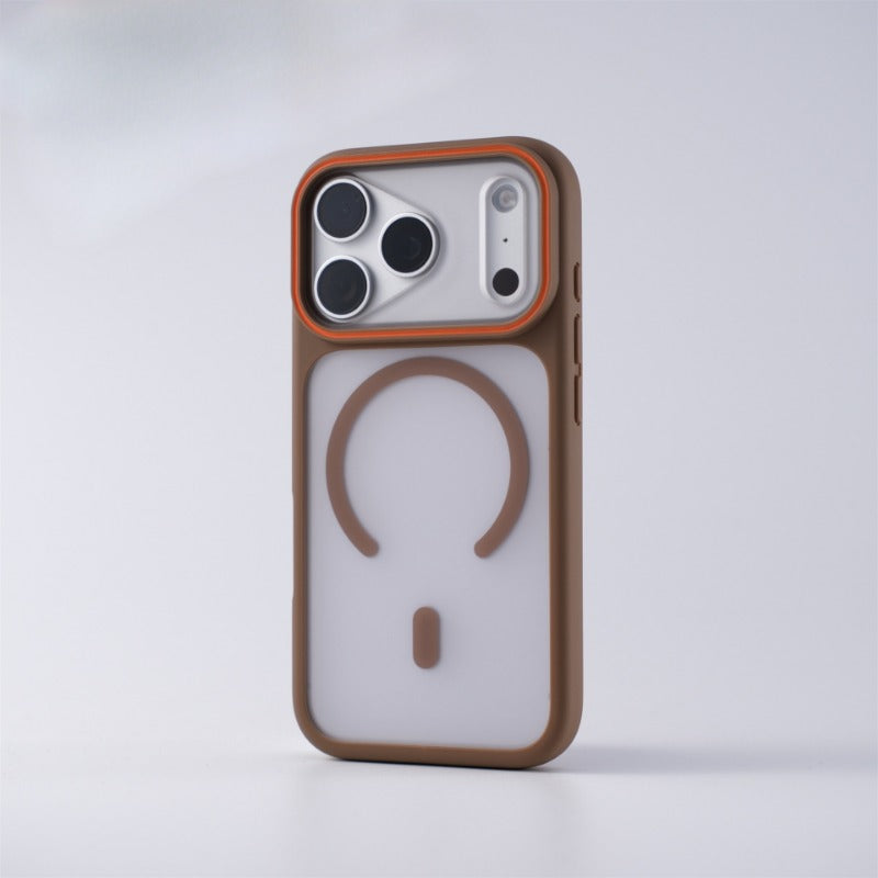 New Skin-Feel Frosted Magnetic Large Window Phone Case for IPhone