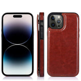 Luxury Retro Card Slots Flip Wallet Leather Case For iPhone