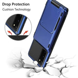 Armor Card Slot Flip Wallet Case for Samsung