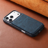 Luxury Leather Flip Wallet Shockproof Case for iPhone