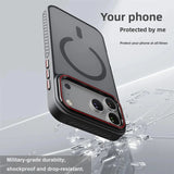 Luxury Matte Transparent Magnetic Case For iPhone
