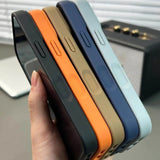 Luxury Matte Soft Frame Shockproof Bracket Case For iPhone