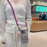 Electroplate Crossbody Lanyard Necklace Rope Case For iPhone