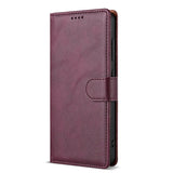 Business Leather Flip Book Card Wallet Case for Samsung