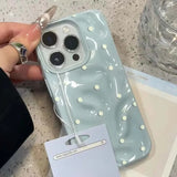 Simple Solid Color Polka Dot Shockproof Anti-fall Phone Case for iPhone