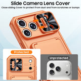 Sliding Window Card Wallet Shockproof Case for iPhone
