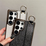Premium Slim Electroplated Wrist Strap Case for Samsung