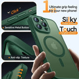 Luxury Frosted Transparent Magnetic Phone Case for iPhone