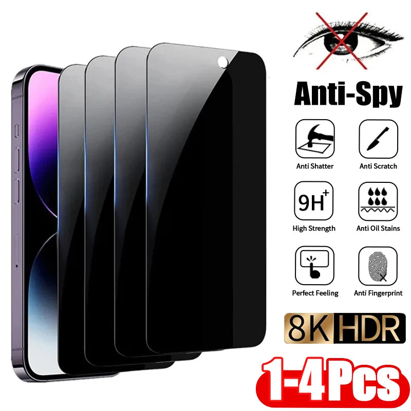 Anti-spy Tempered Glass Screen Protector for iPhone