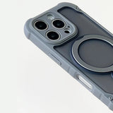 Magnetic Airbag Shockproof Matte Stand Phone Case for iPhone