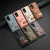 Leather with Card Holder Ring Wallet Case for Samsung