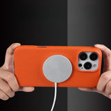 Full-Cover Magnetic Genuine Leather Case for iPhone