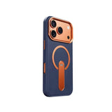 Premium Leather Magnetic Hidden Kickstand Case for iPhone
