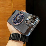 Gyroscope Stand Electroplated Heat-Dissipating Hard Case for IPhone