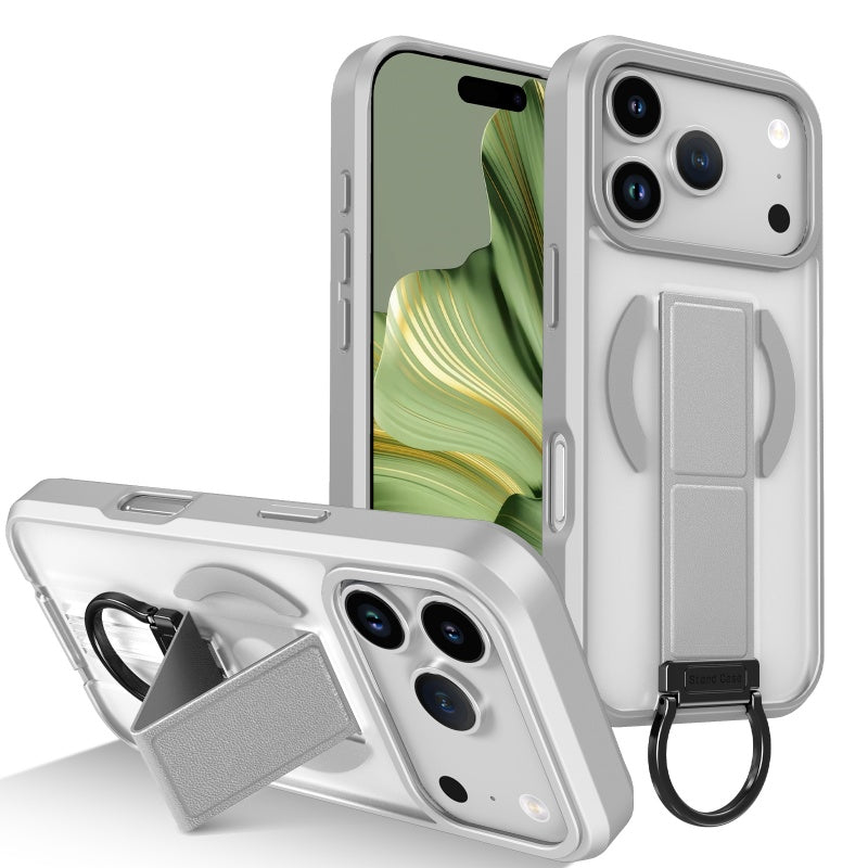 Creative Ring Holder Stand Compatible MagSafe Charging Case For iPhone