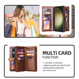 Leather Detachable Magnetic Flip Wallet Case for Samsung