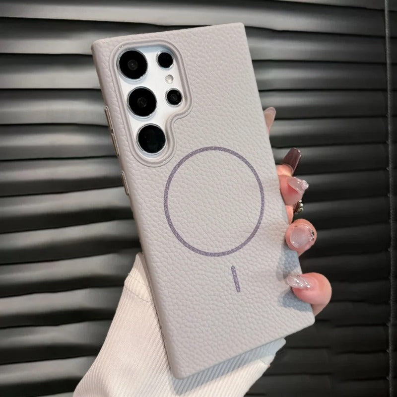 Leather Magnetic Phone Case For Samsung
