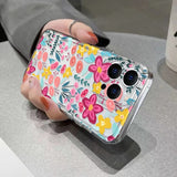 Colorful Flower Clear Phone Case for iPhone