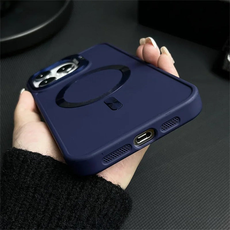 Magnetic Camera Bracket Matte Case for iPhone