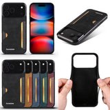 Vintage Leather Wallet Case With Card Holder for iPhone