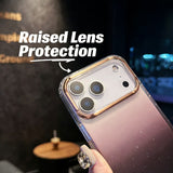 Clear Gradient Glitter PC Anti-Drop Phone Case for IPhone