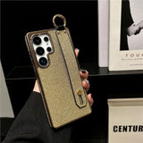 Premium Slim Electroplated Wrist Strap Case for Samsung