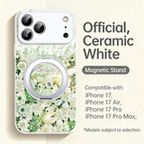 Romantic Floral Magnetic Phone Case with Stand for IPhone