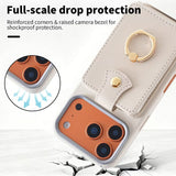 Ring Holder Wallet Card Pocket Crossbody Case for iPhone