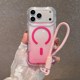 Two-Tone Gradient Magnetic Lanyard Phone Case for IPhone