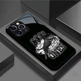 Vintage Street Style Panther Letter Pattern Case for iPhone
