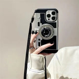 3D Vintage Camera Design Case with Lanyard for iPhone