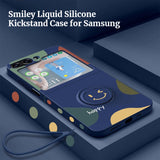 Smiley Liquid Silicone Kickstand Case for Samsung
