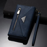 Wallet Multi-card Zipper Flip Leather Case For Samsung