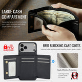 Wallet Cards Slot Magnetic Leather Case for iPhone