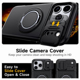Armor Reinforced Shock‑Absorbent Case With Card Slot & Stand for iPhone