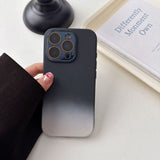Gradient Frosted Phone Case with Built-In Lens Protector for IPhone