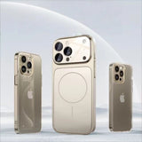 Frosted Large Window Case with Lens Film for iPhone