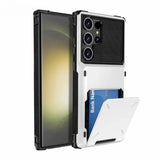 Armor Card Slot Flip Wallet Case for Samsung