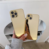 Luxury Glossy Plating Gold Silver Mirror Case for iPhone