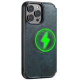 Leather Flip Cover Wallet Card Holder Magnetic Phone Case for iPhone