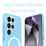 Jelly-Color Magnetic Liquid Silicone Shockproof Soft Case for Samsung