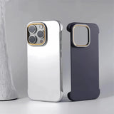 Solid Color Metal Lens Frame Slim Magnetic Case for iPhone