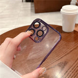 Luxury Plating Clear Silicone Phone Case For iPhone